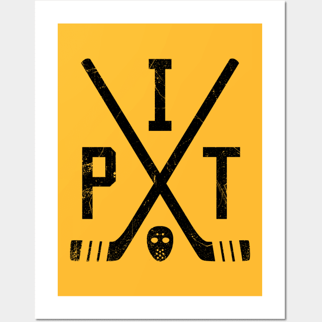 PIT Retro Sticks - Yellow Wall Art by KFig21